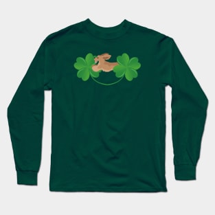 American Cocker Spaniel Dog with Cloverleaf Long Sleeve T-Shirt